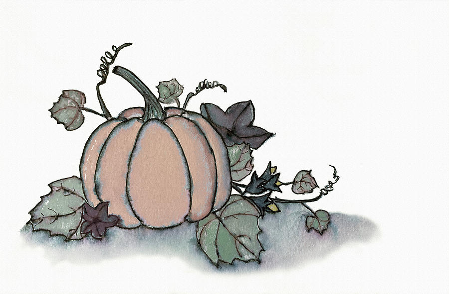 Fall Pumpkin Painting by Deborah League