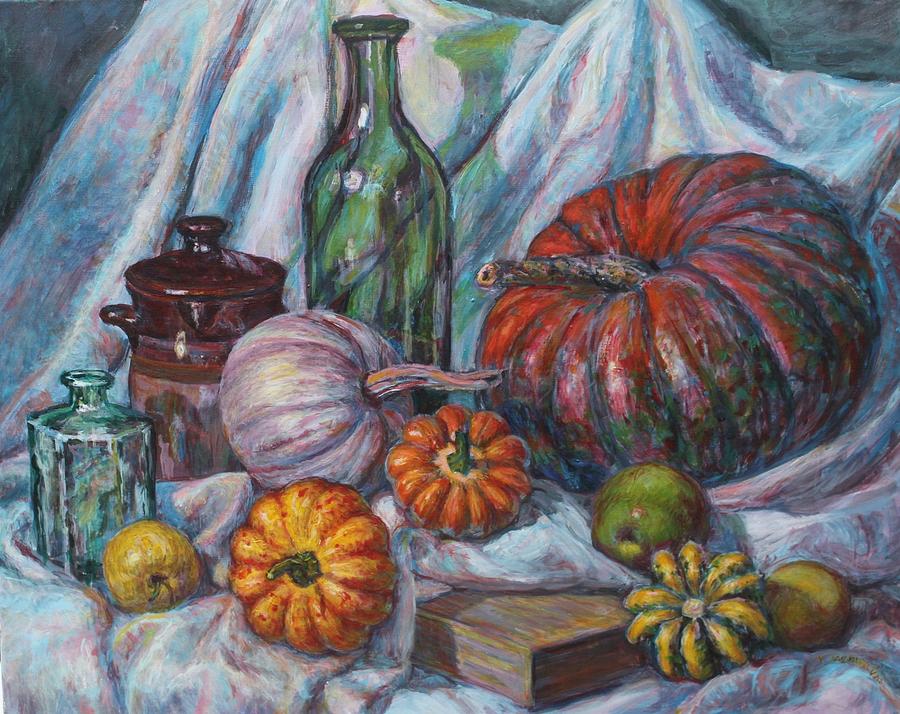 Fall Pumpkin Harvest Painting by Veronica Cassell vaz