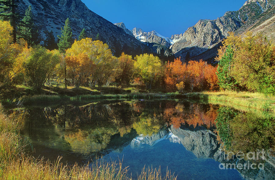 Fall Reflecting Pond Middle Palisades Glacier Eastern Sierras Photograph by Dave Welling