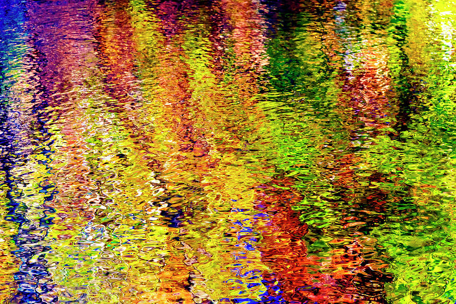 Fall Reflections Abstract Photograph by Brian Wallace
