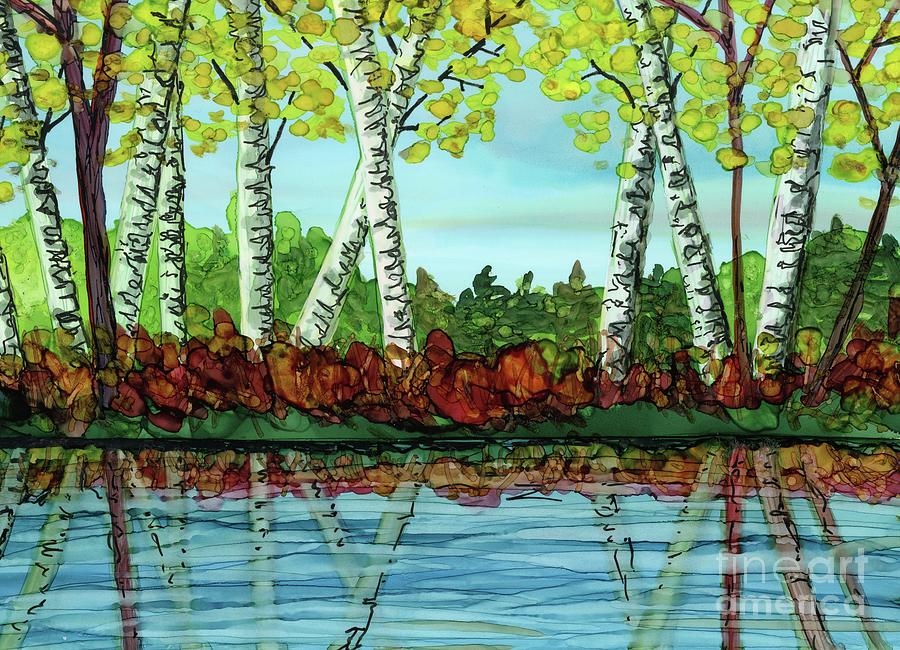 Fall Reflections Painting by Julie Greene-Graham