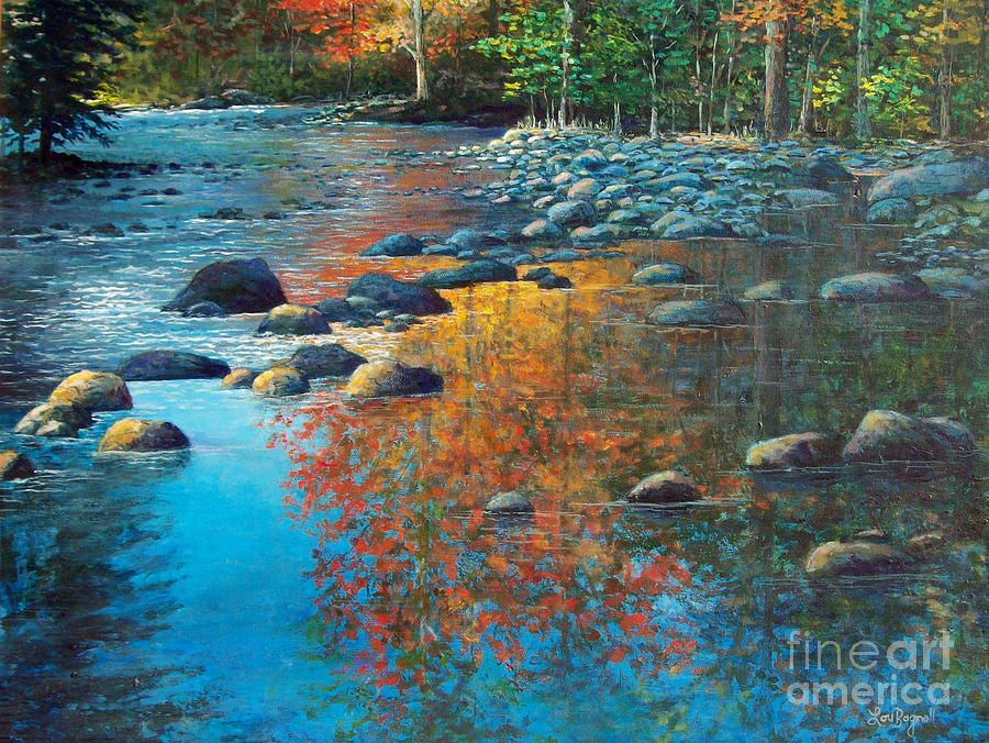 Fall Reflections Painting by Lou Ann Bagnall