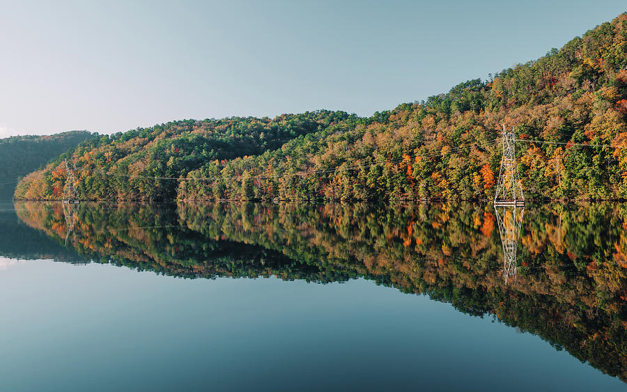Fall Photograph - Fall Reflections of Chilhowee Lake by Bella B Photography