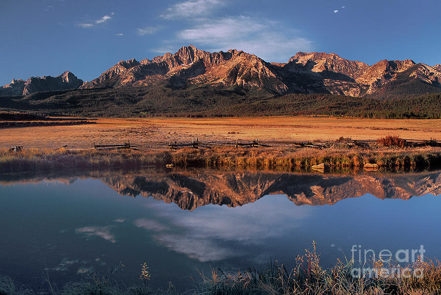 Fall Reflections Sawtooth Mountains Idaho Photograph by Dave Welling