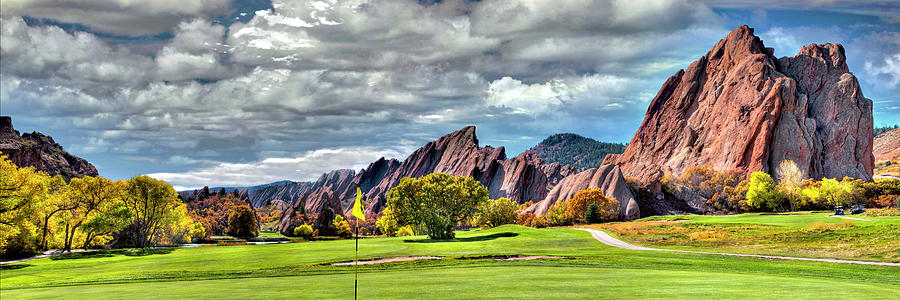 Fall Season at Roxborough Arrowhead Golf Club in Littleton, Colorado Photograph by O Lena