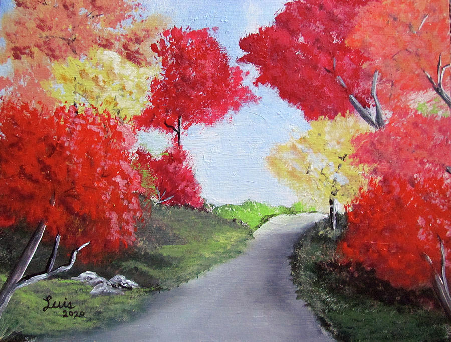 Fall Season Painting by Luis F Rodriguez
