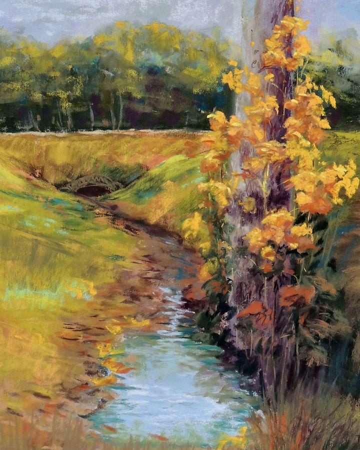 Fall Stream Pastel by Candy Mayer