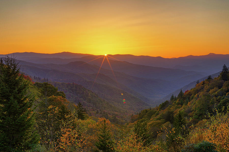 Fall Sunrise In The Smoky Mountains Photograph