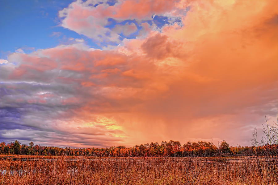 Fall Sunset Clouds Over Frost Lake Photograph by Dale Kauzlaric