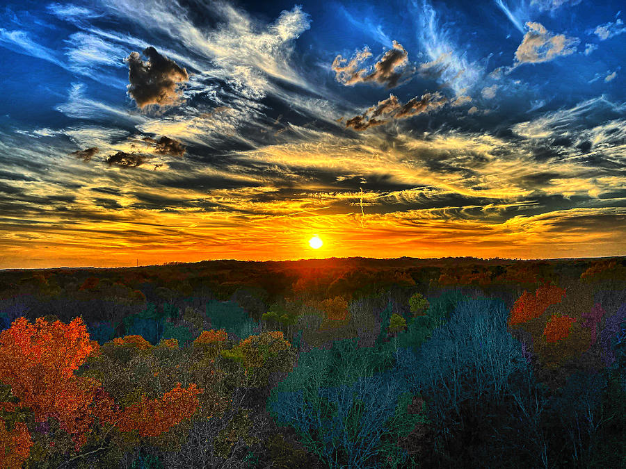 Fall Sunset  Photograph by Stephen Dorton
