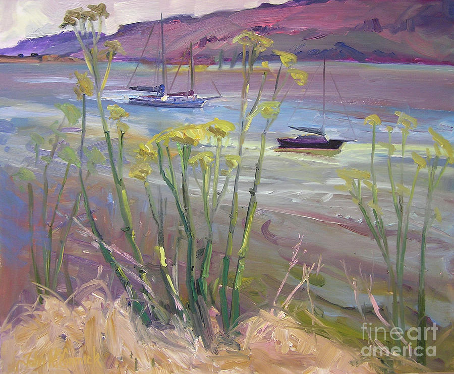 Fall Tomales Bay Painting by John McCormick