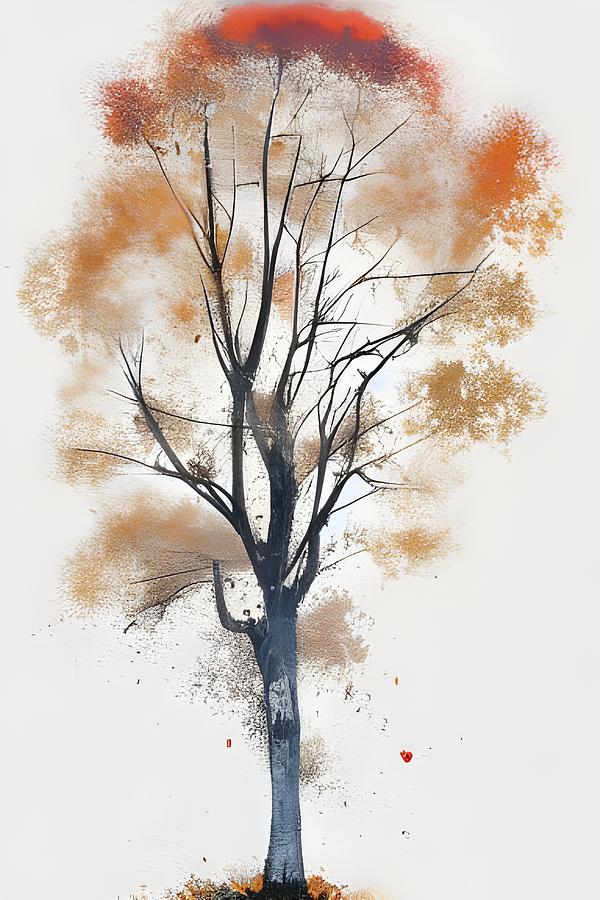 Fall tree Digital Art by April Cook