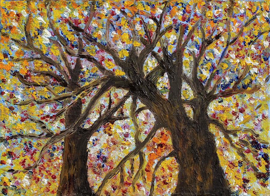 Fall Painting - Fall Trees #5 by Marianne Gonzales