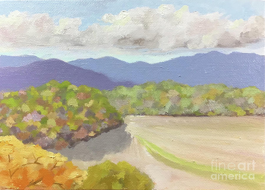 Fall Valley Painting by Anne Marie Brown