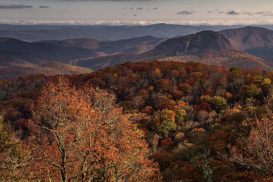 Fall View Looking Glass Mountain Photograph by Amanda Maclin