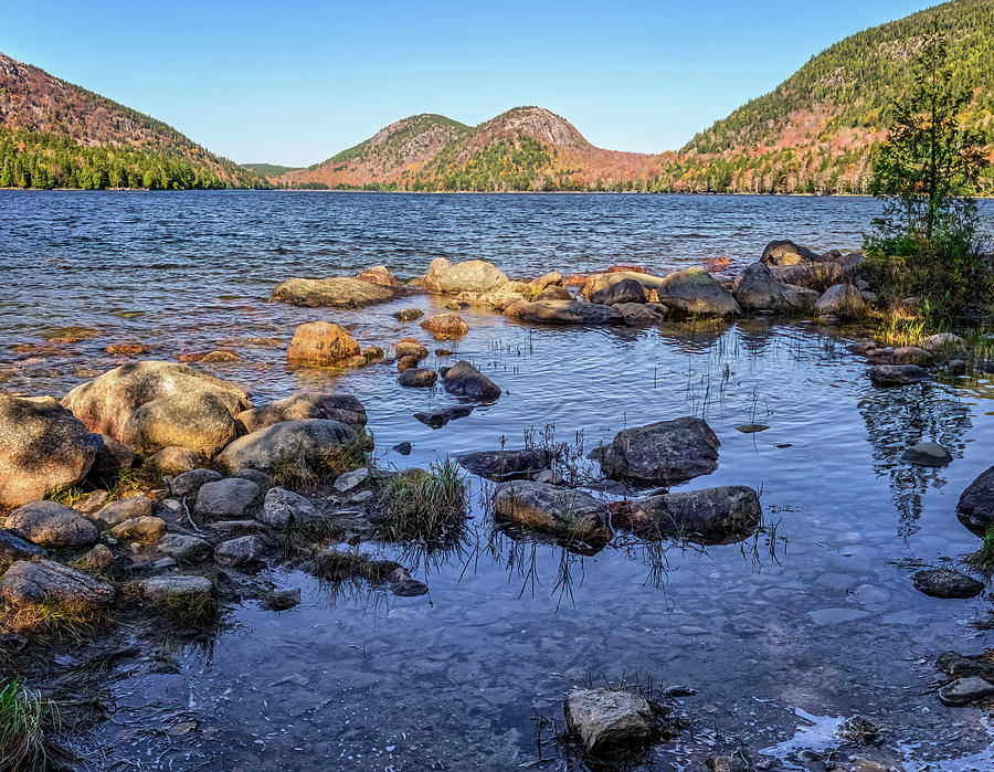 Fall View of Jordan Pond on Mount Desert Island Photograph by Paul Farr ...