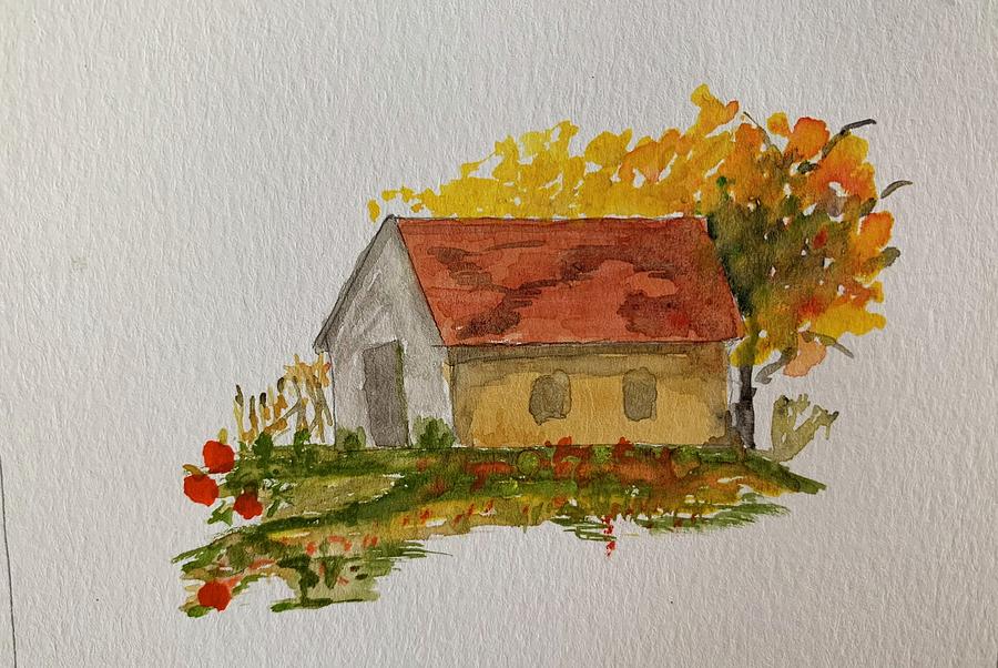 Fall Vignette Painting by Jane Hayes