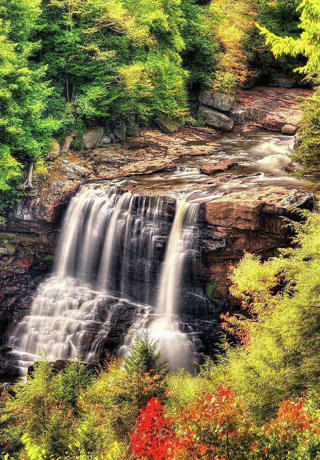 Fall Waterfall Photograph by Dan Carmichael