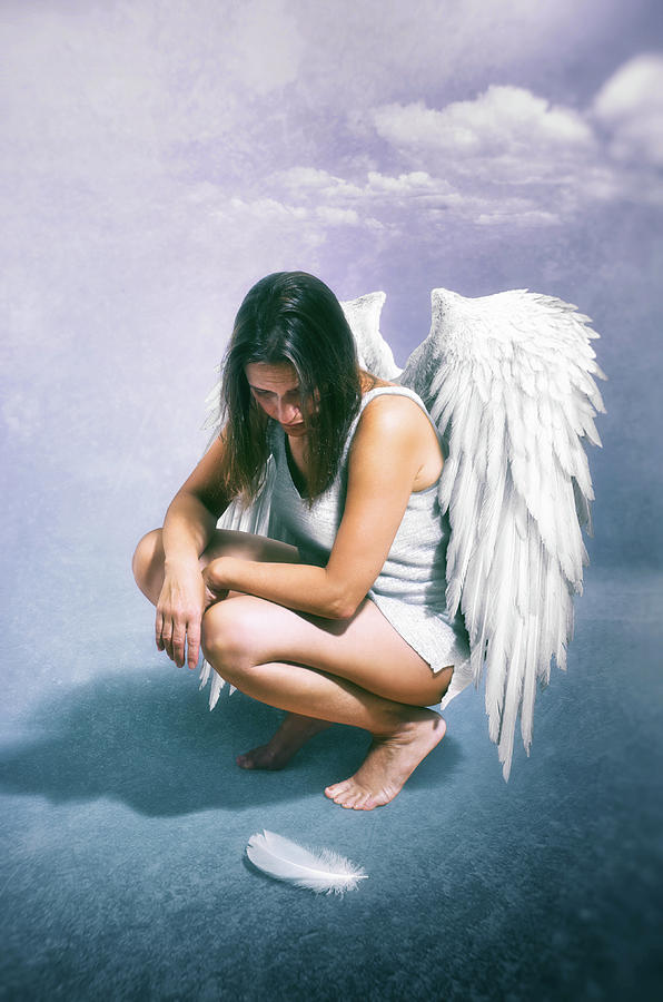 Fantasy Photograph - Fallen Angel 2 by Carlos Caetano