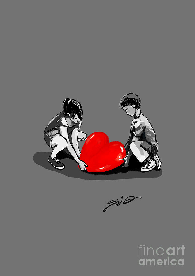 Fallen Heart Drawing by Lidija Ivanek - SiLa