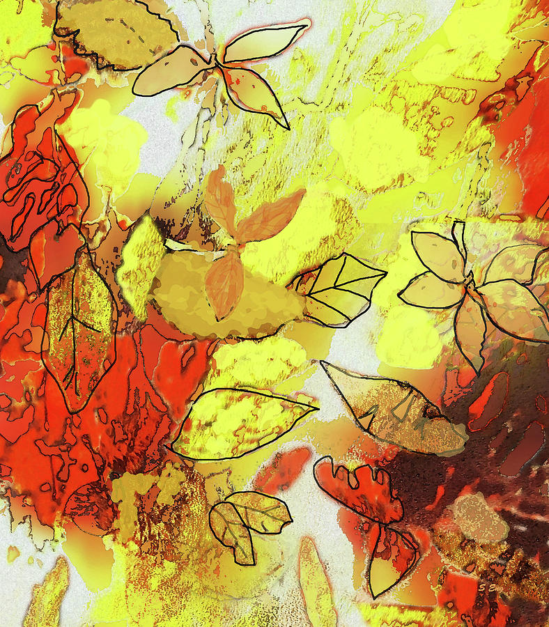 Fallen Leaves Watercolor Painting by Sharon Williams Eng