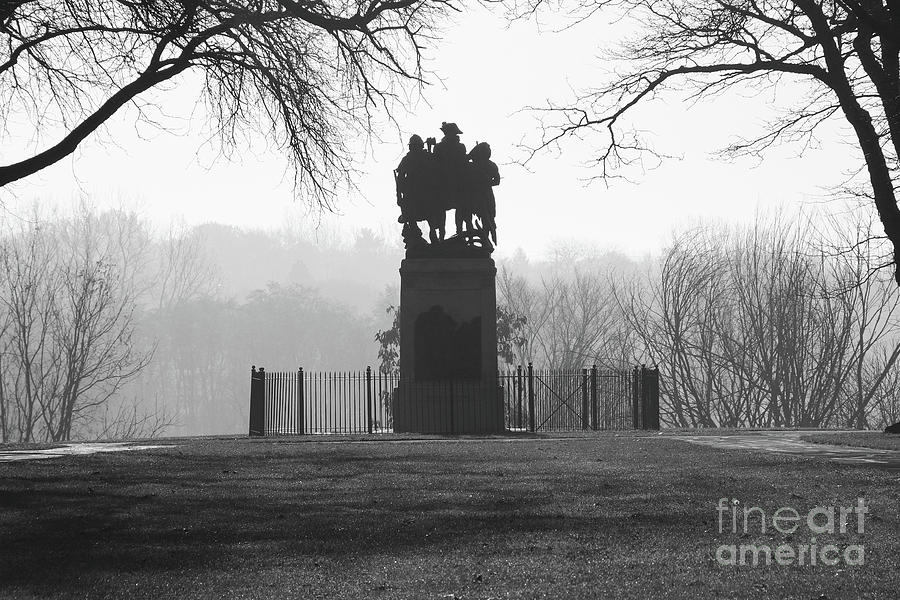 Fallen Timbers Monument on Foggy Morning 8907 Photograph by Jack Schultz