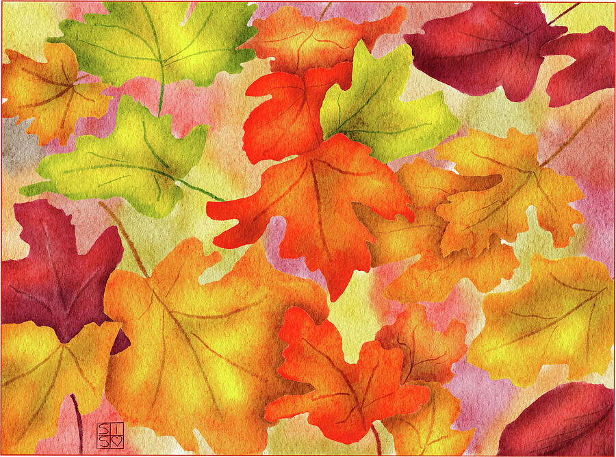 Falling Autumn Leaves Digital Art by Snow Iris Studio Falling Autumn Leaves Digital Art by Snow Iris Studio