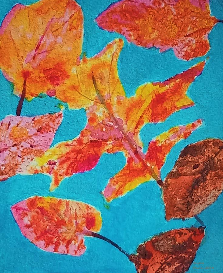 Falling Leaves Painting by Angela Davies