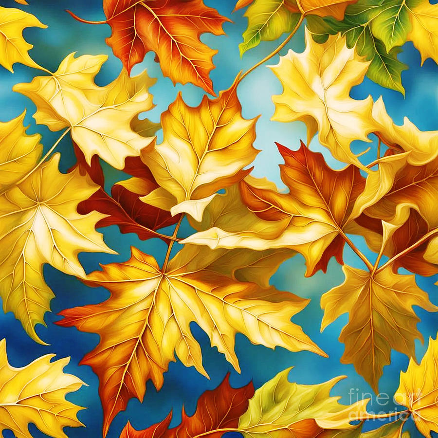 Falling Leaves Digital Art by Karen Newell