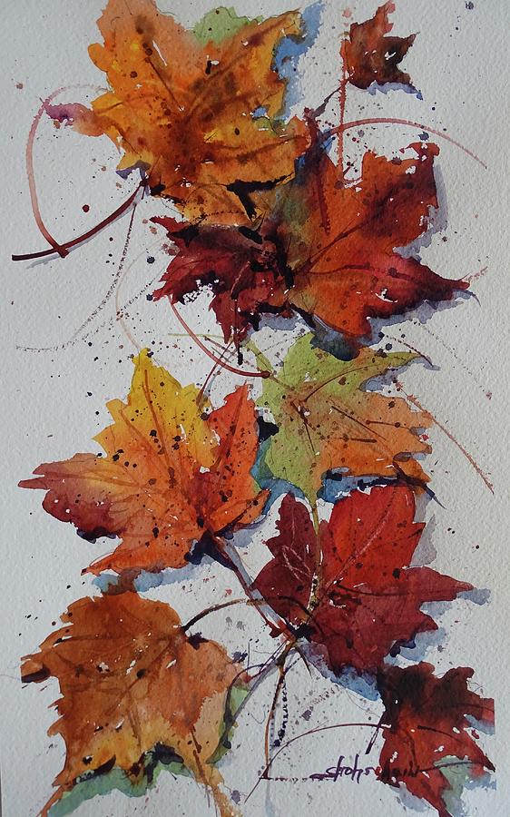 Falling Leaves Painting by Sandra Strohschein