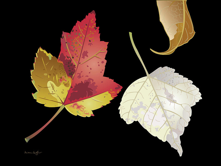 Falling Leaves Painting by Susan Spangler