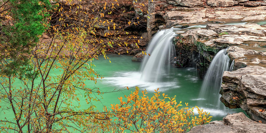 Falling Water Falls Panorama In The Fall Photograph by Gregory Ballos