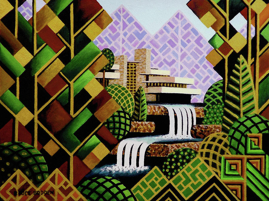 Architecture Painting - Falling Waters by Bruce Bodden