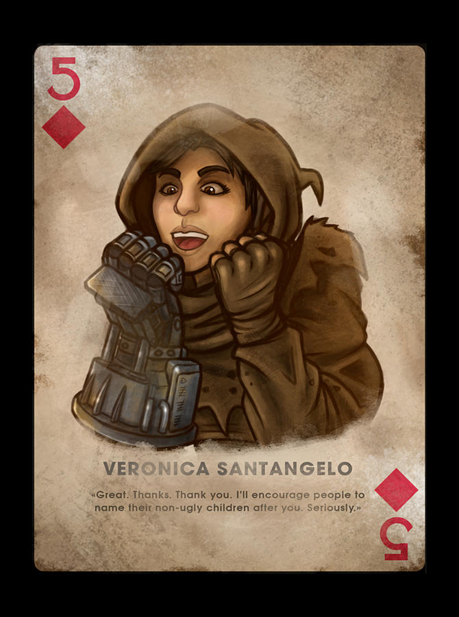 Fallout New Vegas Veronica Santangelo Playing Card Digital Art By Gene 1334