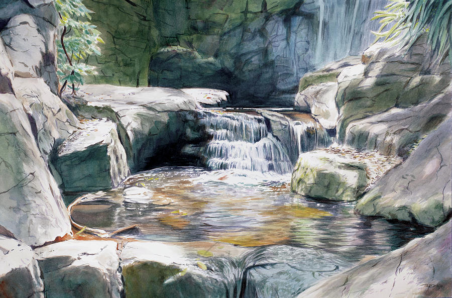 Nature Painting - Falls by Christopher Reid