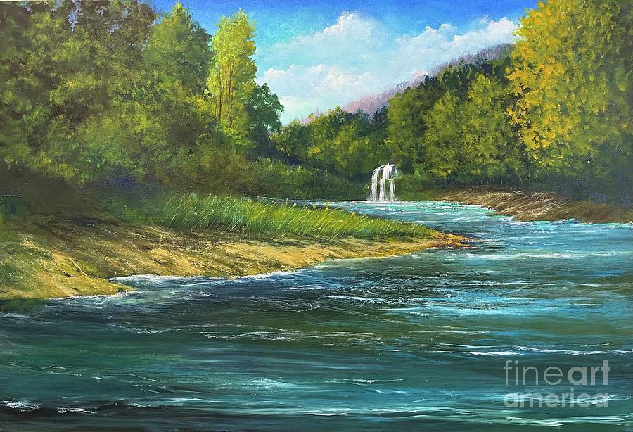 Falls of Tennessee  Painting by Joe Bracco