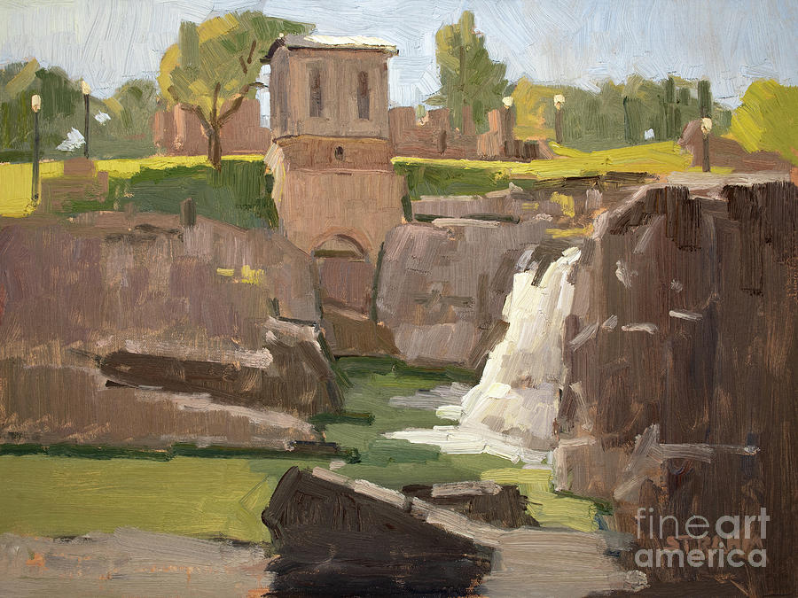 Falls Park - Sioux Falls, South Dakota Painting by Paul Strahm