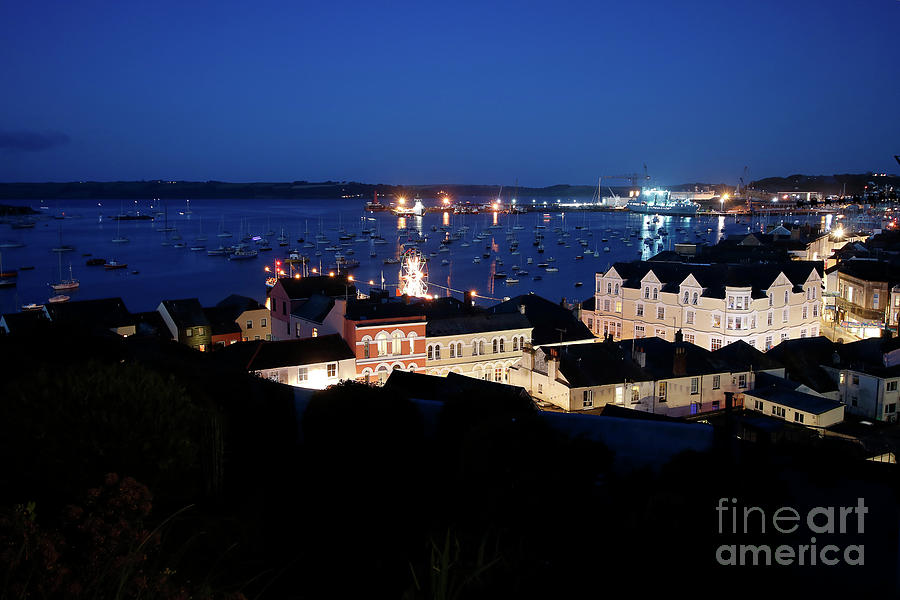 Falmouth at Night Photograph by Terri Waters