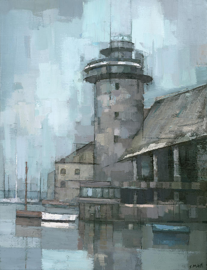 Boat Painting - Falmouth Maritime Museum by Steve Mitchell