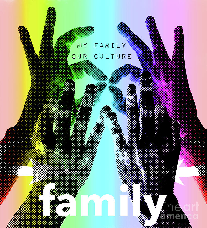 Family Asl Rainbow Digital Art