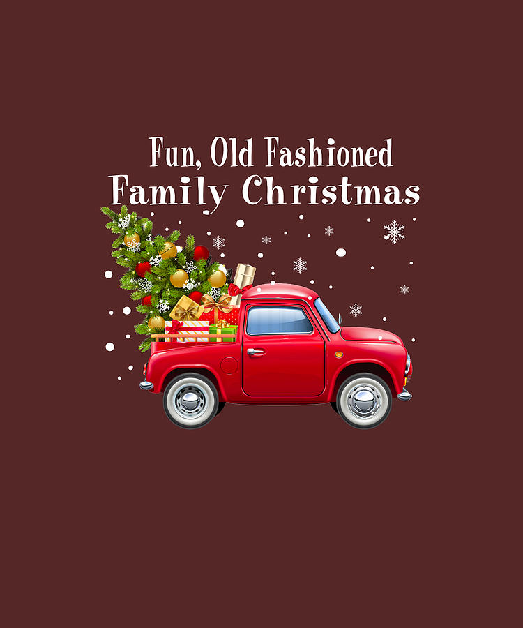 christmas shirt with truck and tree