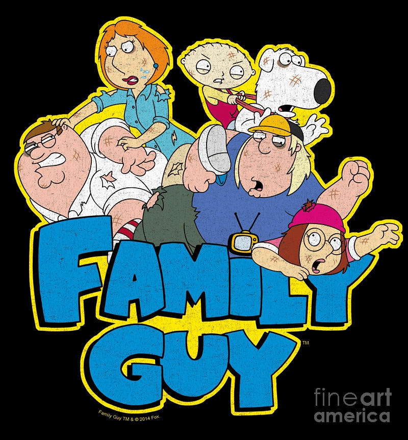 Family Guy Digital Art by Crystal Wick