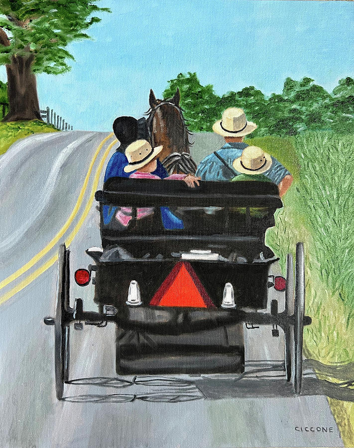 Family Outing Painting by Jill Ciccone Pike
