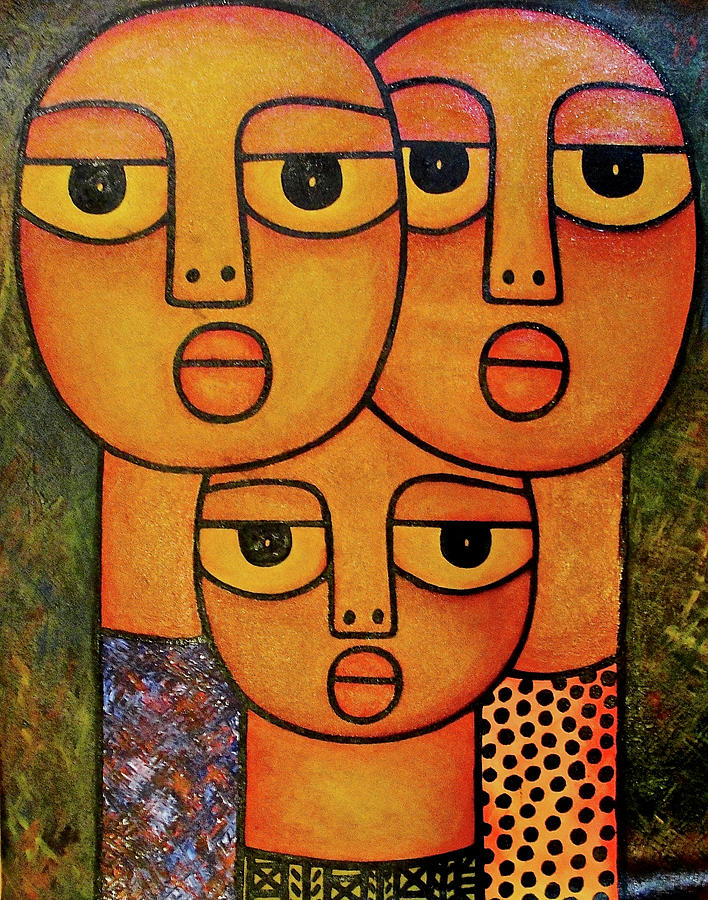 Family Portrait Painting by Elisha Ongere