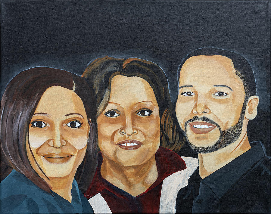 Family Portrait Painting by Yusef Q Qualls