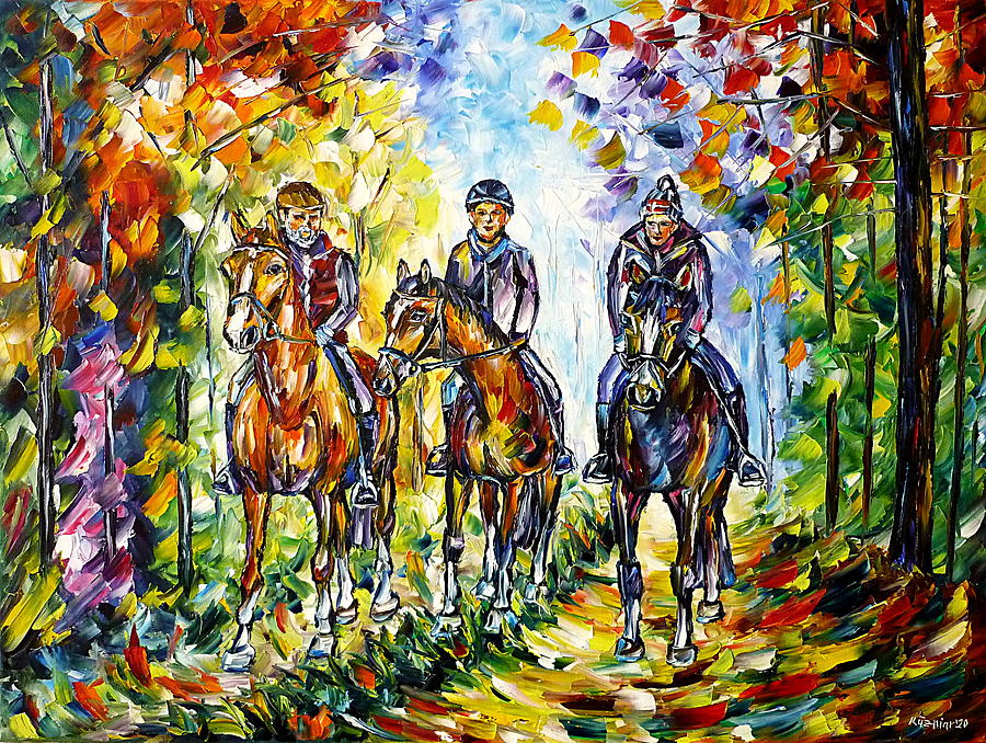 Family Ride Painting by Mirek Kuzniar