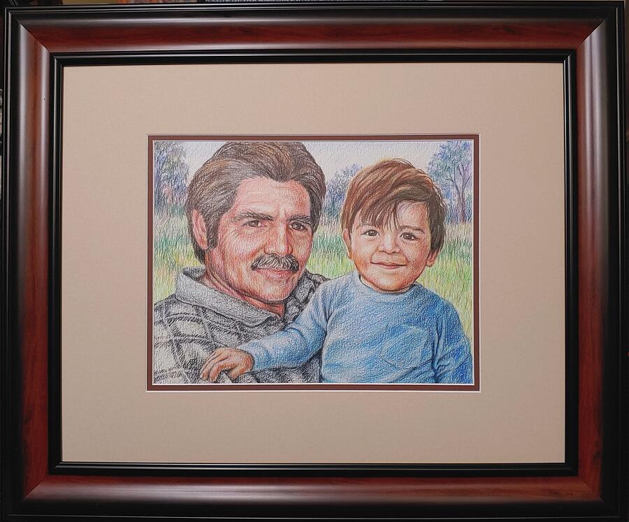Portrait Drawing - Family Smiles by Rebecca Steelman