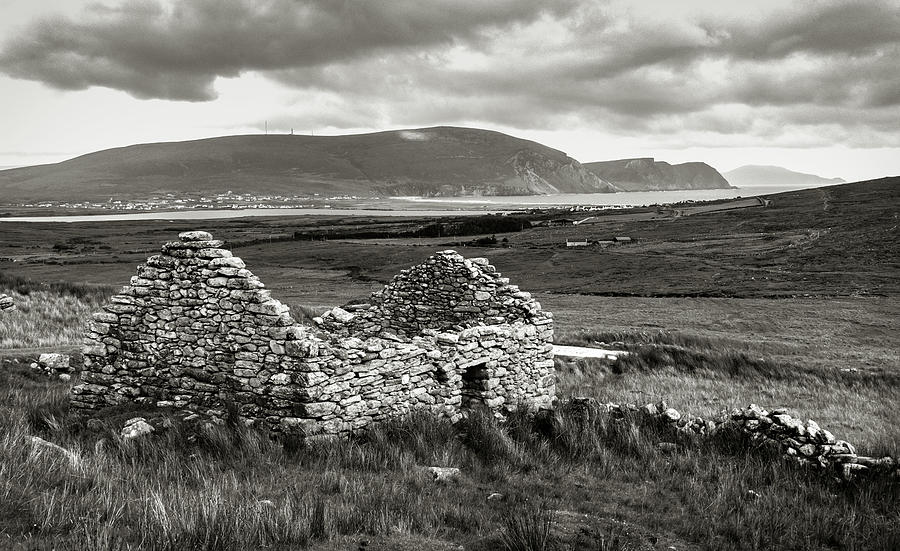 Nature Photograph - Famine Cottage Ruin, Achill Island by Fergal Gleeson