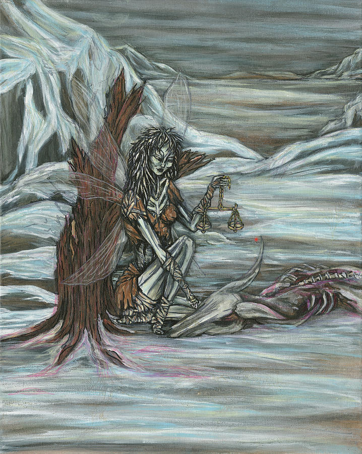 Famine - The Four Fairies of the Apocalypse Painting by Megan Thompson