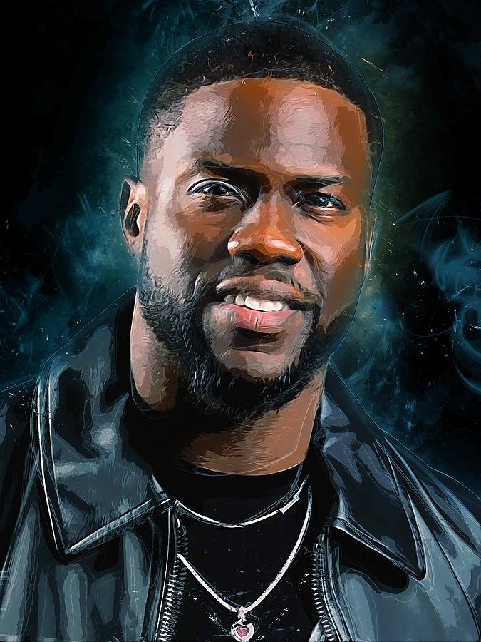 Famous Celebrity Kevin Hart creative artwork Digital Art by Jessica ...